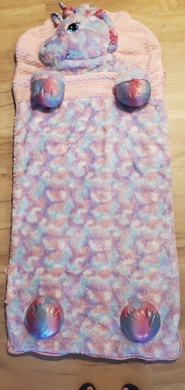 Unicorn Hugfun Animal Slumber Sleeping Bag Pastel Rainbow Unicorn Kids